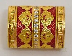 祥云回纹红色转运珠