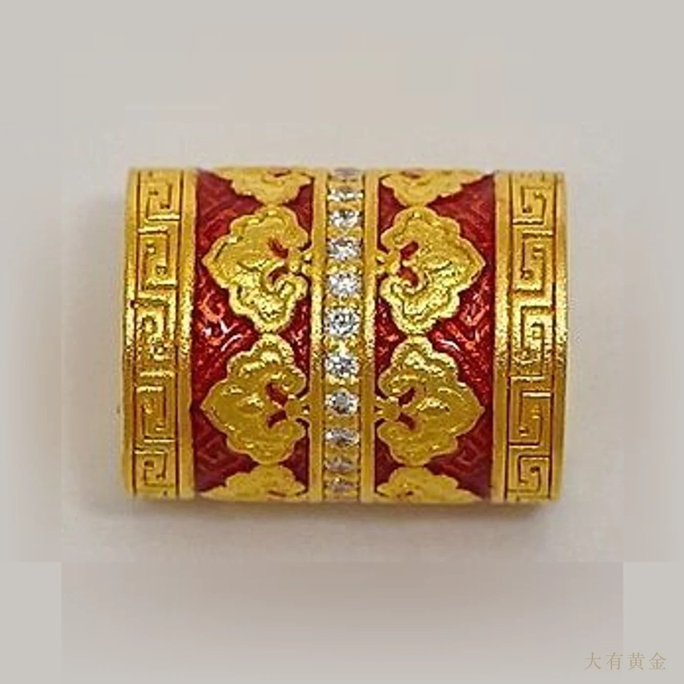 祥云回纹红色转运珠